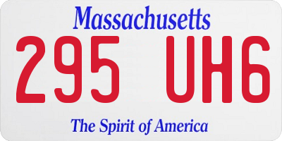 MA license plate 295UH6