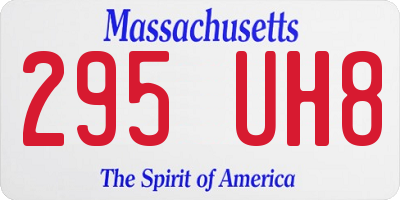 MA license plate 295UH8