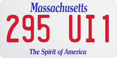 MA license plate 295UI1