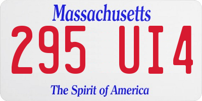 MA license plate 295UI4