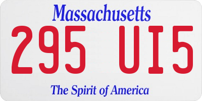 MA license plate 295UI5