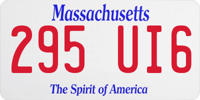 MA license plate 295UI6