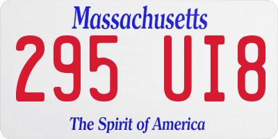 MA license plate 295UI8