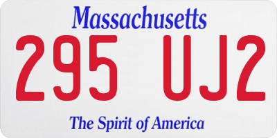 MA license plate 295UJ2