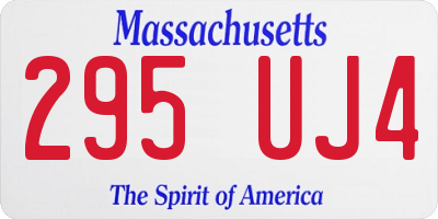 MA license plate 295UJ4