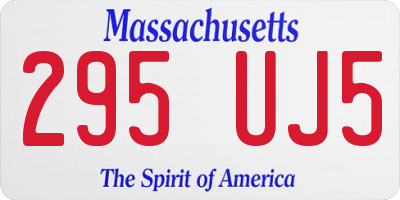 MA license plate 295UJ5