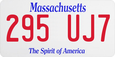 MA license plate 295UJ7