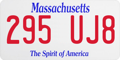 MA license plate 295UJ8
