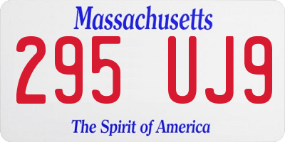 MA license plate 295UJ9