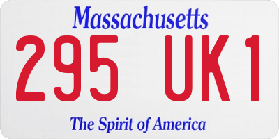 MA license plate 295UK1