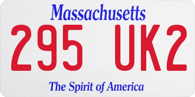 MA license plate 295UK2