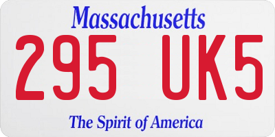 MA license plate 295UK5