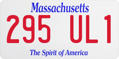 MA license plate 295UL1