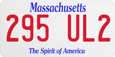 MA license plate 295UL2