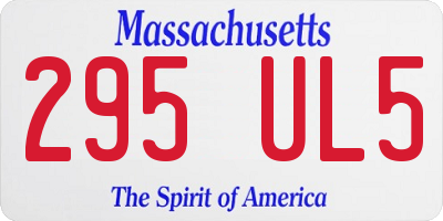 MA license plate 295UL5