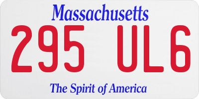 MA license plate 295UL6