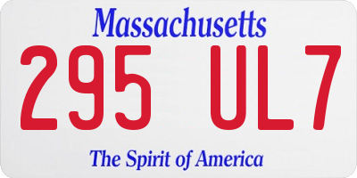 MA license plate 295UL7
