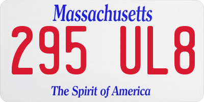 MA license plate 295UL8