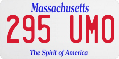 MA license plate 295UM0