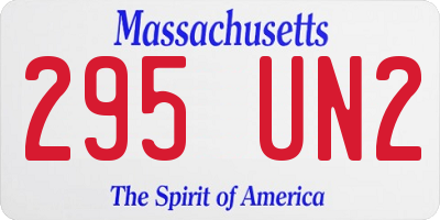 MA license plate 295UN2