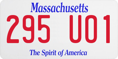 MA license plate 295UO1