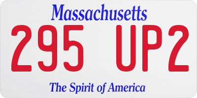 MA license plate 295UP2