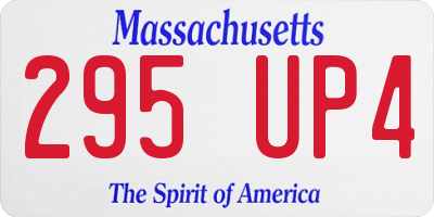 MA license plate 295UP4