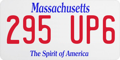 MA license plate 295UP6