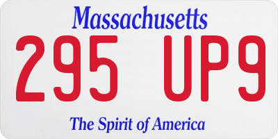 MA license plate 295UP9