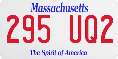 MA license plate 295UQ2