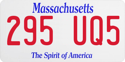 MA license plate 295UQ5