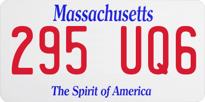 MA license plate 295UQ6