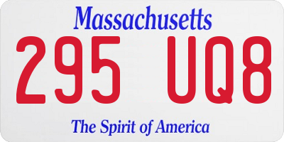 MA license plate 295UQ8