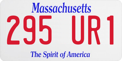MA license plate 295UR1