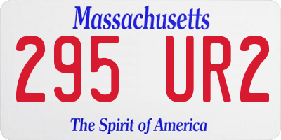 MA license plate 295UR2
