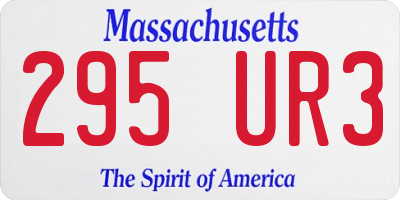 MA license plate 295UR3