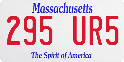 MA license plate 295UR5