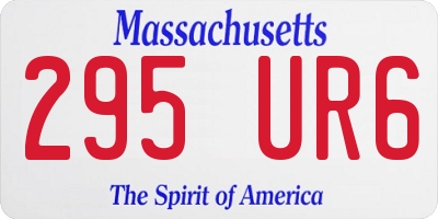 MA license plate 295UR6