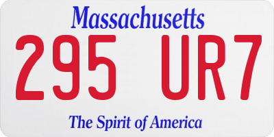 MA license plate 295UR7