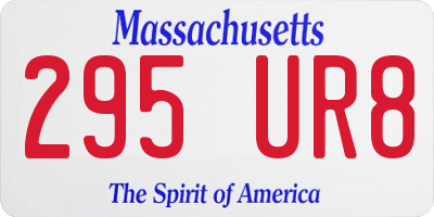 MA license plate 295UR8