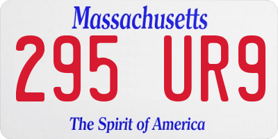 MA license plate 295UR9