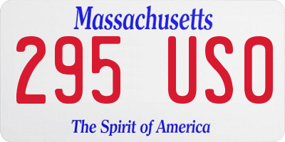 MA license plate 295US0