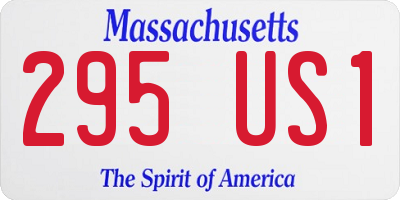 MA license plate 295US1