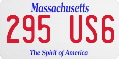 MA license plate 295US6