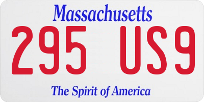 MA license plate 295US9