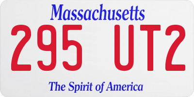 MA license plate 295UT2