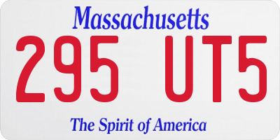 MA license plate 295UT5