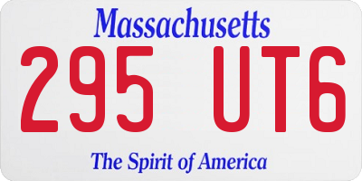 MA license plate 295UT6