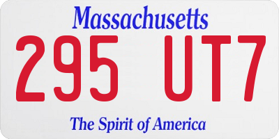 MA license plate 295UT7