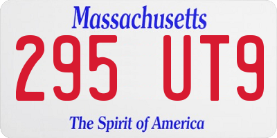 MA license plate 295UT9